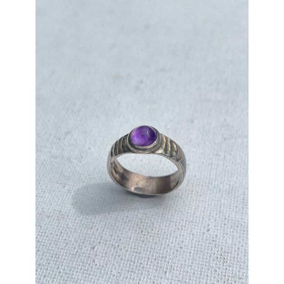 Vintage Amethyst Sterling Silver Ring - Hallmarked - Size 6.5 - Picture 3 of 6
